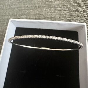 Diamond half eternity flexi bangle